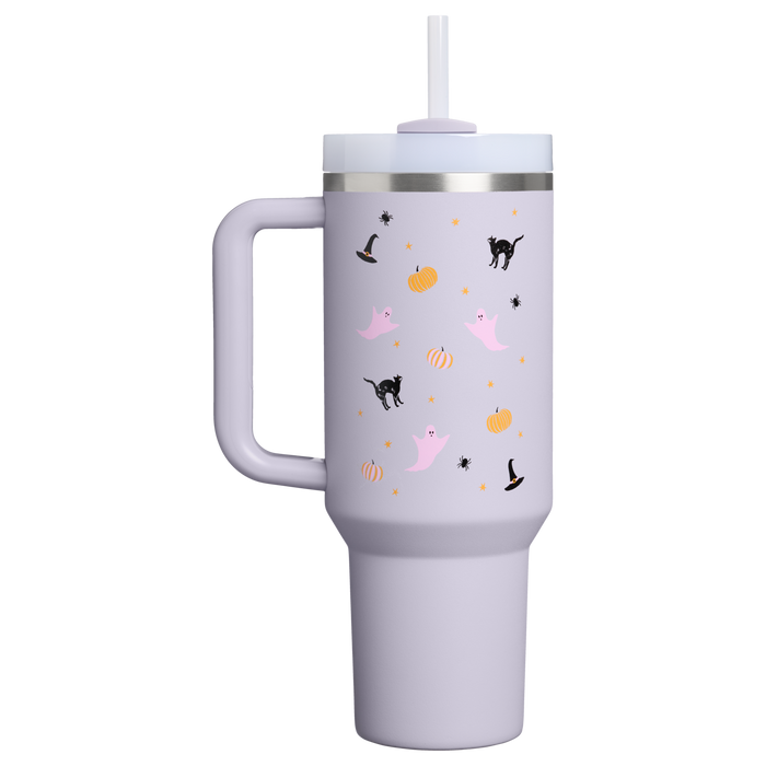 Stanley 1913 Halloween Quencher® H2.0 Flowstate™ Tumbler | 40 OZ in Purple Dust Spooky Friends