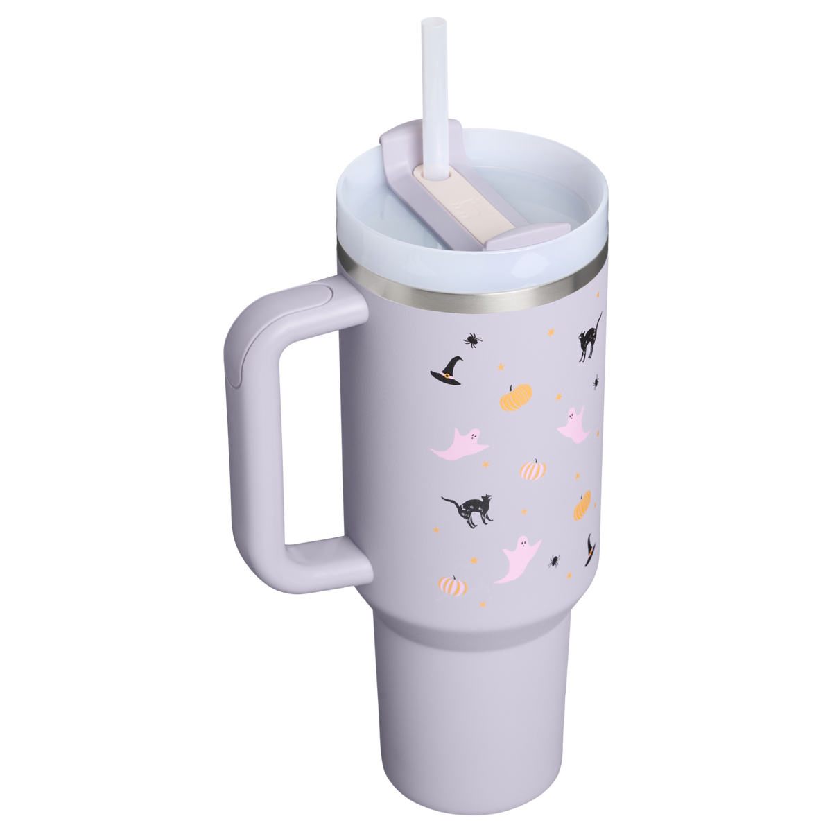 Stanley 1913 Halloween Quencher® H2.0 Flowstate™ Tumbler | 40 OZ in Purple Dust Spooky Friends | Back View