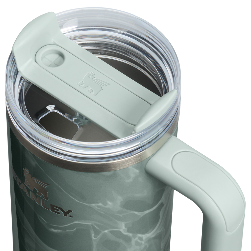 Stanley 1913 The Quencher H2.0 Flowstate™ Tumbler 30 OZ in Agate Calacatta | Lid Detailed View