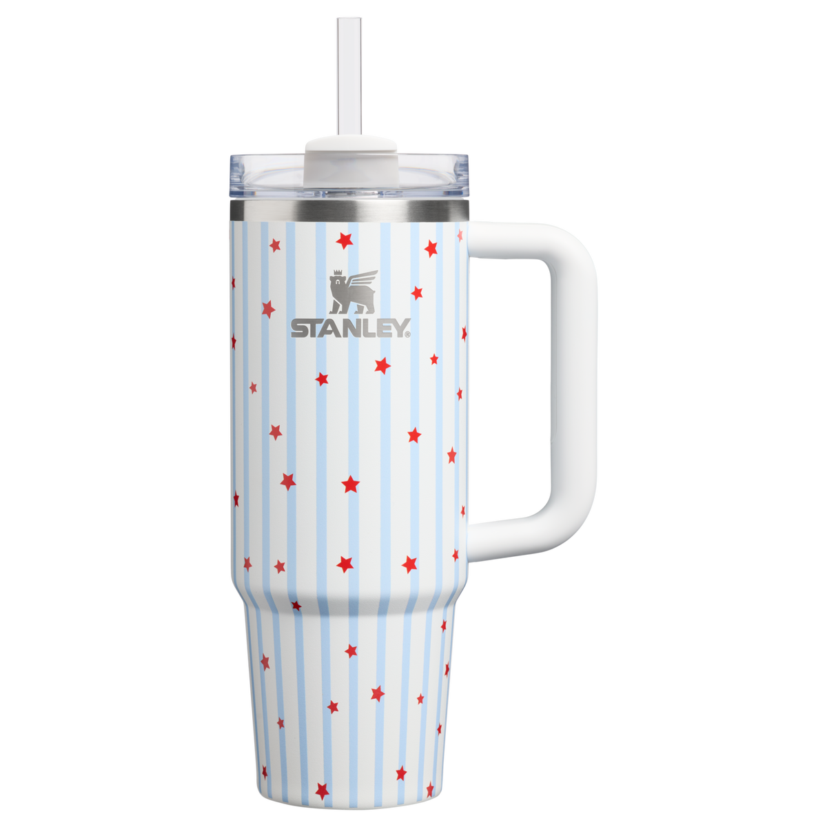 Stanley 1913 The Quencher H2.0 Flowstate™ Tumbler 30 OZ in Blue Starry Stripes | Front View