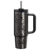 Stanley 30 Ounce Halloween Tumbler With Straw & Handle In Deadly Damask Black
