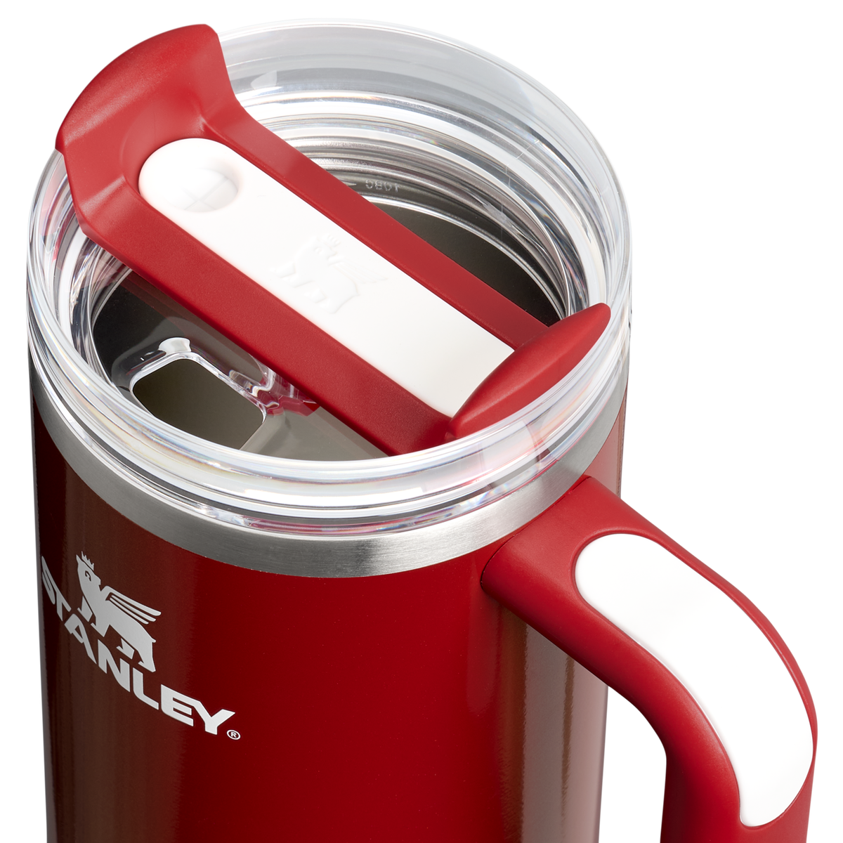 Stanley 1913 The Quencher H2.0 Flowstate™ Tumbler 30 OZ in Heritage Red Shimmer | Lid Detailed View
