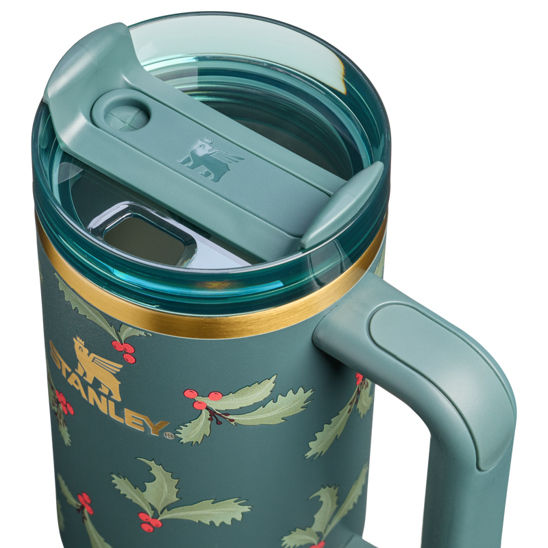 Stanley 1913 The Cheers & Cheer Quencher H2.0 Flowstate™ Tumbler 40 OZ in Holiday Botanical | Lid Detailed View