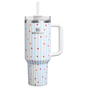 Swatch for Stanley 1913 The Quencher H2.0 Flowstate™ Tumbler 40 OZ in Blue Starry Stripes | Lid Detailed View