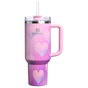 Swatch for Stanley 1913 The Quencher H2.0 Flowstate™ Tumbler 40 OZ in Powder Pink Heart Gradient | Front View