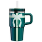 Swatch for Stanley 1913 The Quencher®  H2.0 Flowstate™ Tumbler | 20 OZ in Shadow Green Ribbon | Front View