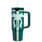 Swatch for Stanley 1913 The Quencher® H2.0 Flowstate™ Tumbler 30 OZ in Shadow Green Ribbon | Front View