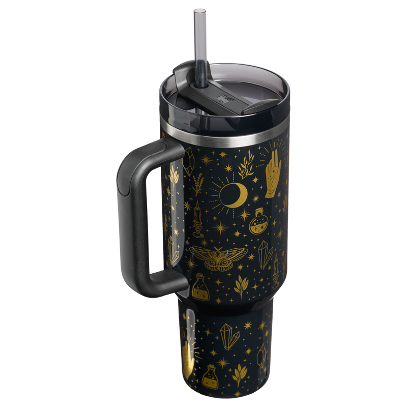 Stanley 1913 Halloween Quencher® H2.0 Flowstate™ Tumbler | 40 OZ in Black Magic | Back View