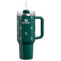 Swatch for Stanley 1913 The Quencher® H2.0 Flowstate™ Tumbler 40 OZ in Shadow Green Bows | Front View