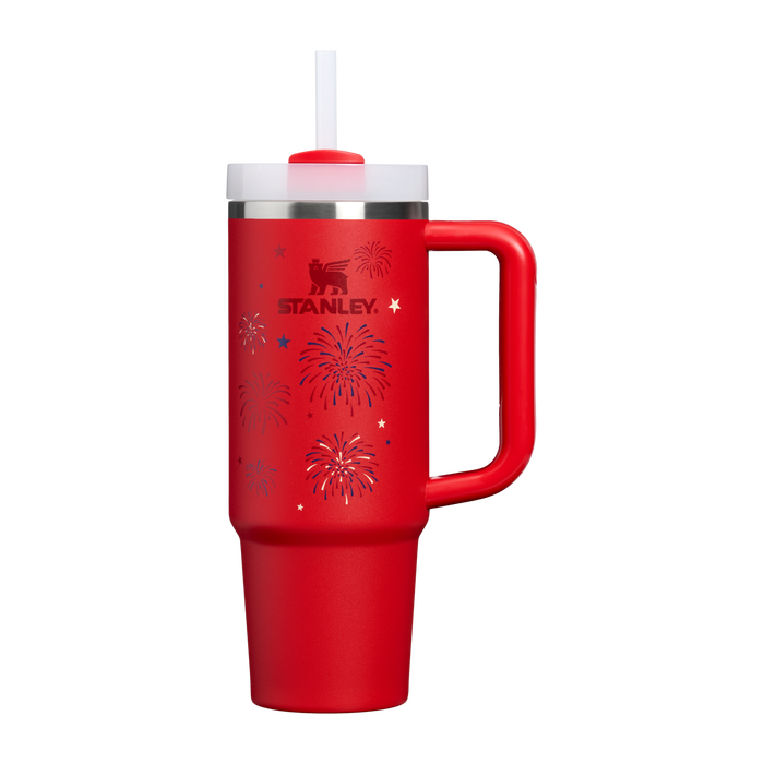 Stanley 1913 The Quencher H2.0 Flowstate™ Tumbler 30 OZ in Chili Red Fireworks