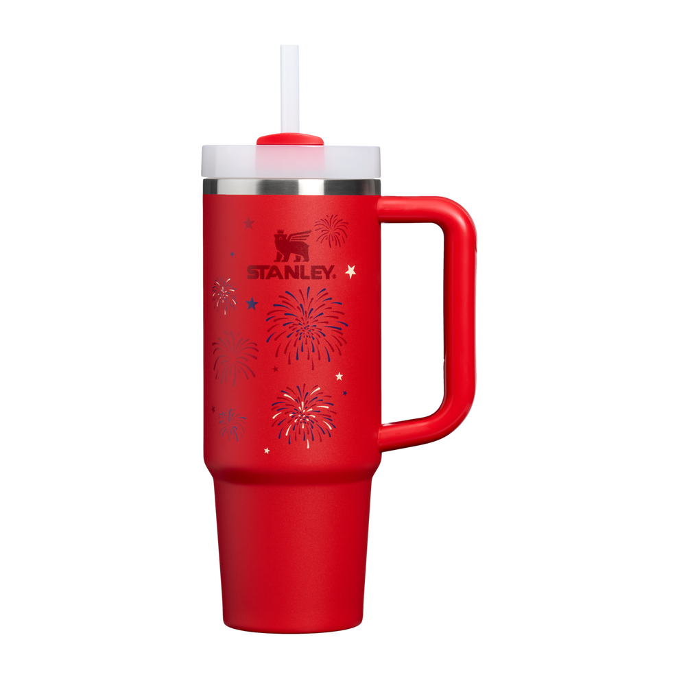 Stanley 1913 The Quencher H2.0 Flowstate™ Tumbler 30 OZ in Chili Red Fireworks