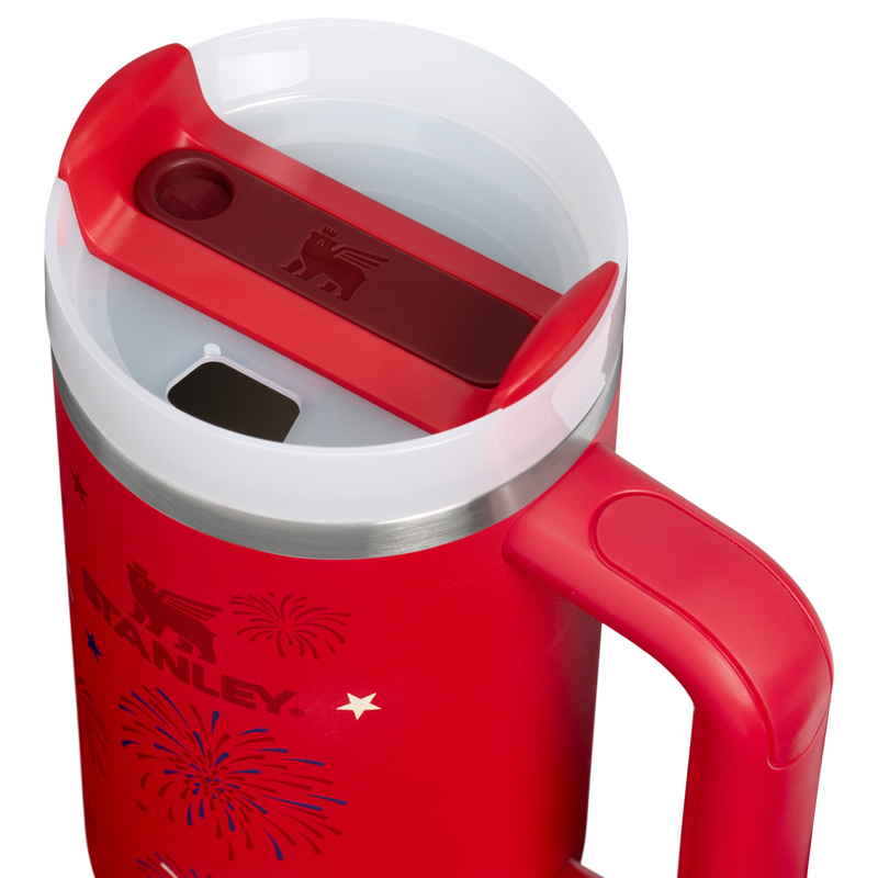 Stanley 1913 The Quencher H2.0 Flowstate™ Tumbler 30 OZ in Chili Red Fireworks | Lid Detailed View