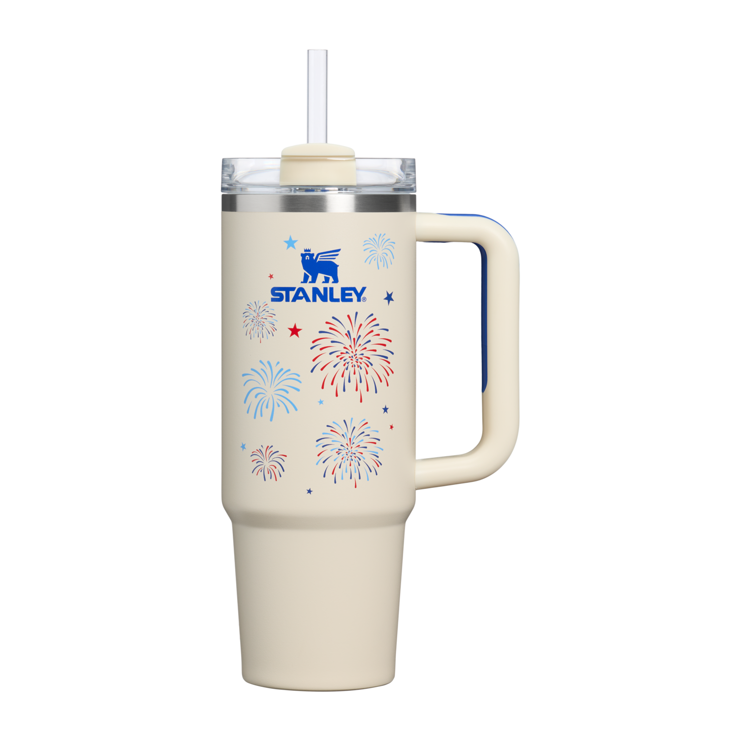 Stanley 1913 The Quencher H2.0 Flowstate™ Tumbler 30 OZ in Cream Royal Fireworks | View 1