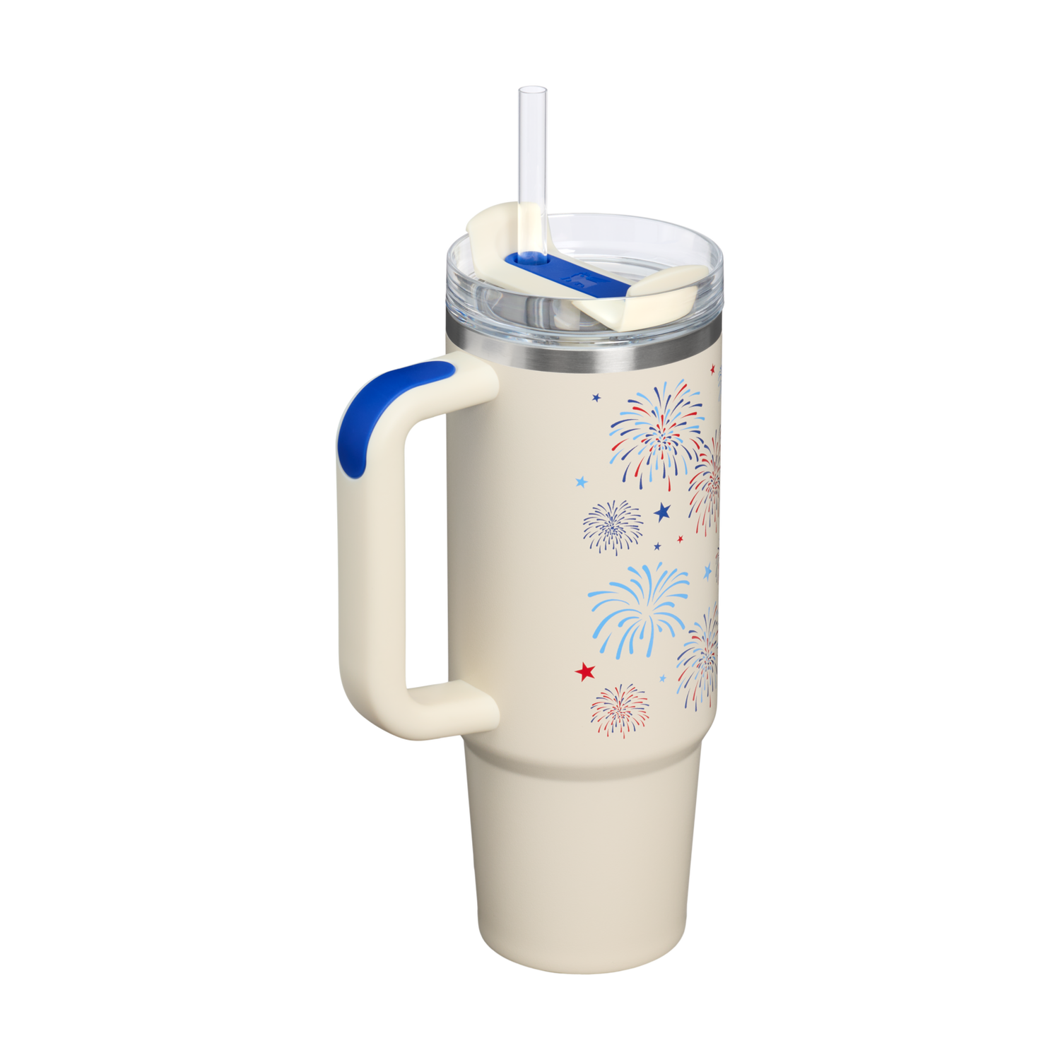 Stanley 1913 The Quencher H2.0 Flowstate™ Tumbler 30 OZ in Cream Royal Fireworks | View 1