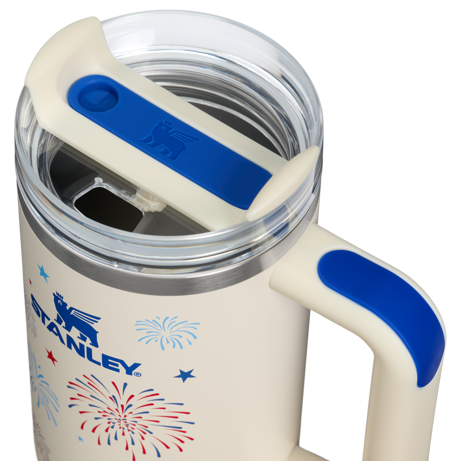 Stanley 1913 The Quencher H2.0 Flowstate™ Tumbler 30 OZ in Cream Royal Fireworks | View 2