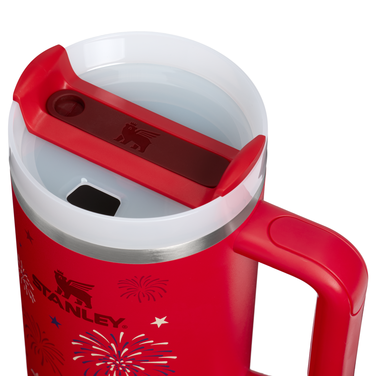 Stanley 1913 The Quencher H2.0 Flowstate™ Tumbler 40 OZ in Chili Red Fireworks | View 2