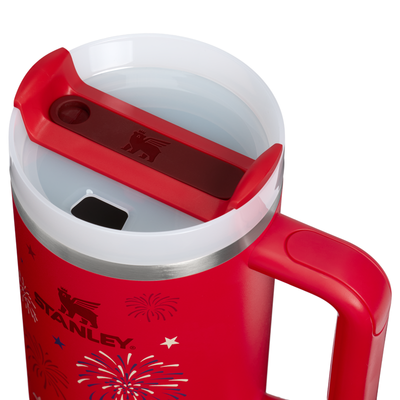 Stanley 1913 The Quencher H2.0 Flowstate™ Tumbler 40 OZ in Chili Red Fireworks | Lid Detailed View