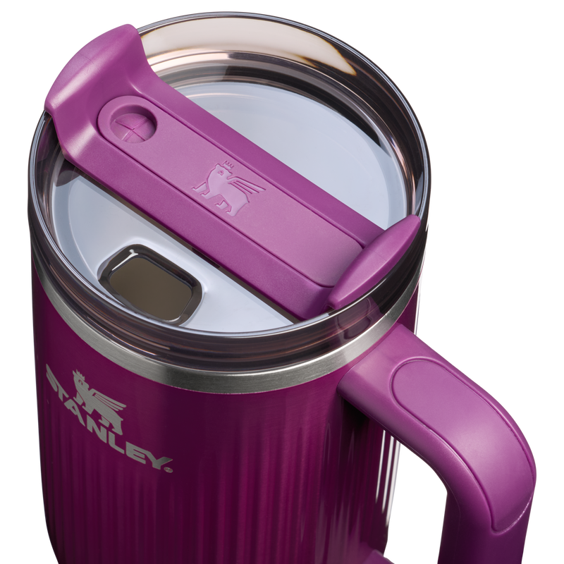 Stanley 1913 The Quencher® H2.0 Fluted Tumbler  40 OZ in Mulberry Shine | Lid Detailed View