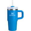 Stanley 14 OZ Quencher Stainless Steel Tumbler With Straw In Azure Blue