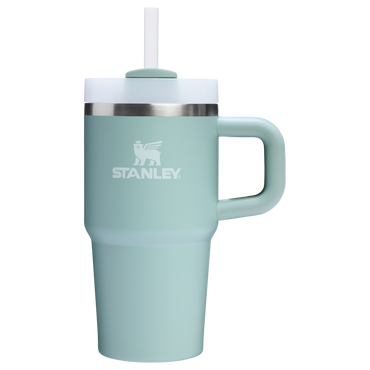 Stanley 20 OZ Quencher Tumbler With Straw & Handle In Seafoam Green