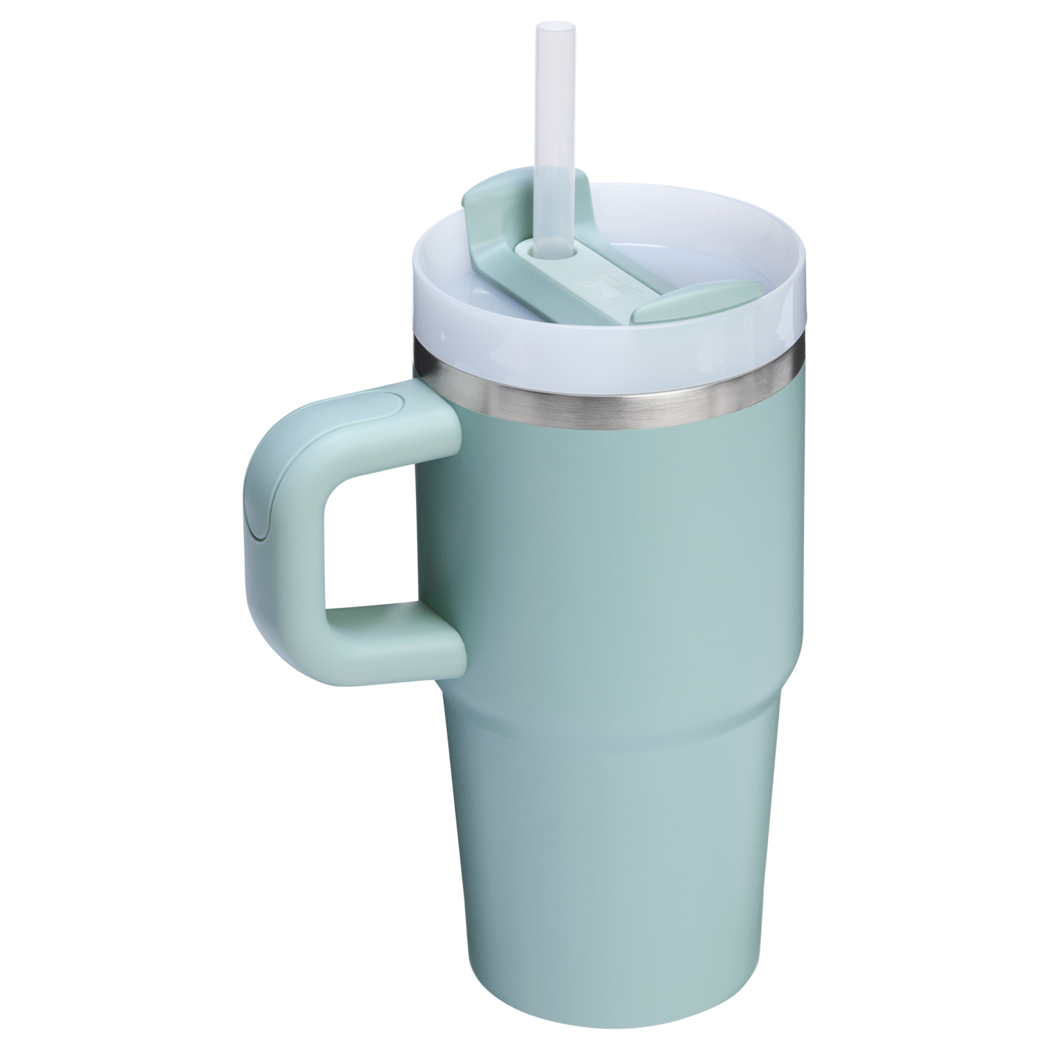 Stanley 20 OZ Quencher Tumbler With Straw & Handle In Seafoam Green