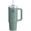 Stanley 30 OZ Quencher Tumbler With Handle And Straw In Shale Green
