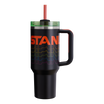 Stanley 40 OZ Tumbler With Straw & Handle In Black Reverb