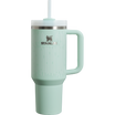 Stanley 40 OZ Tumbler With Straw & Handle In Soft Mint Rain