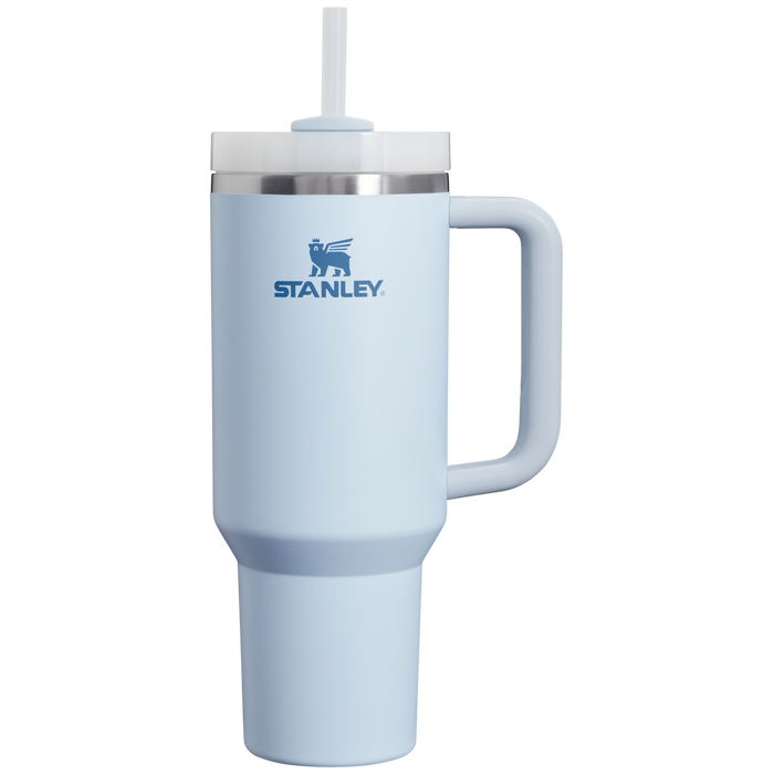 Stanley 40 Oz Quencher Stainless Steel Tumbler With Straw And Handle In Glacier Blue