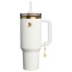 Stanley 40 OZ Quencher Luxe Tumbler In White Snakeskin