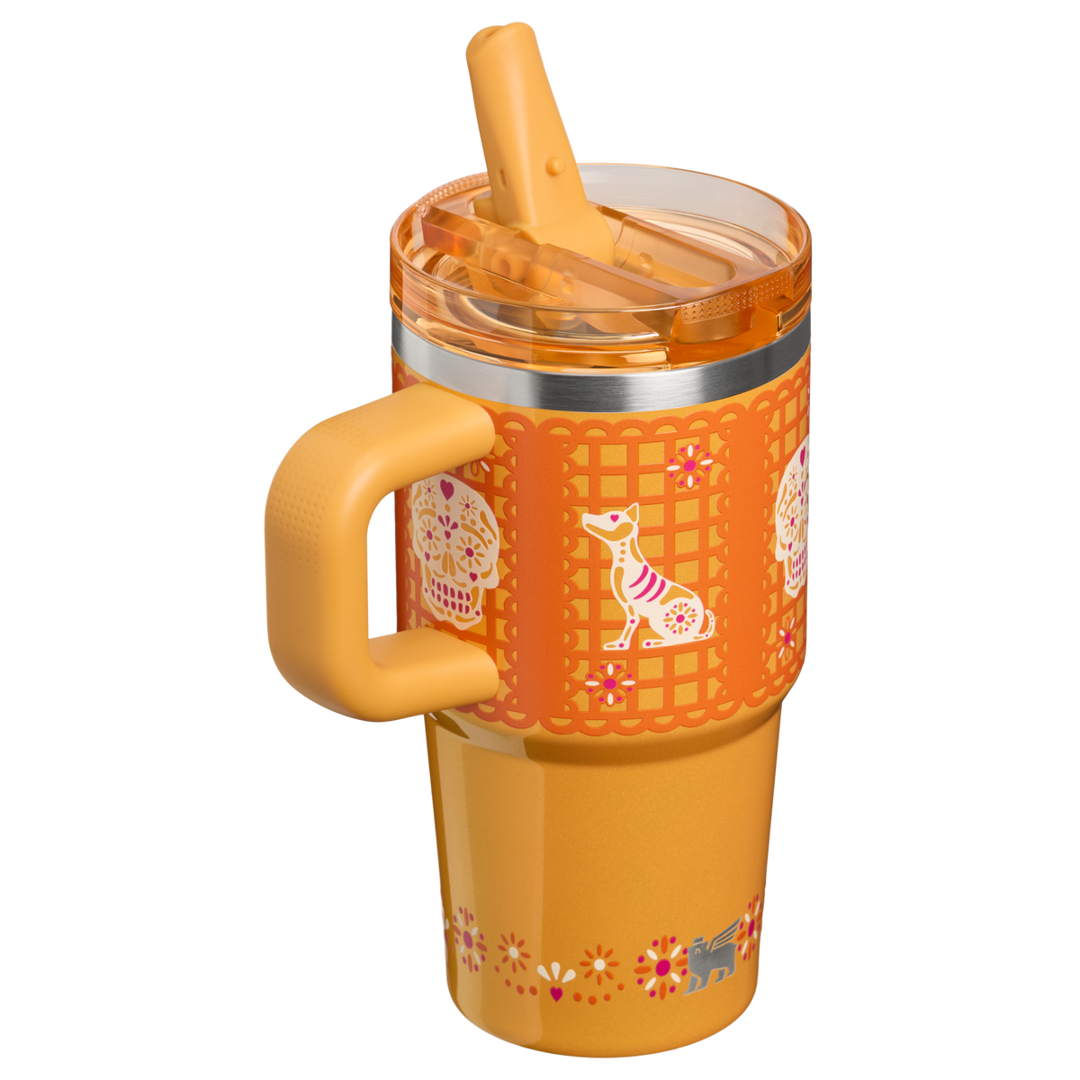 Stanley 1913 The Quencher® ProTour Flip Straw Tumbler 20 OZ in Marigold Papel Picado | Back View