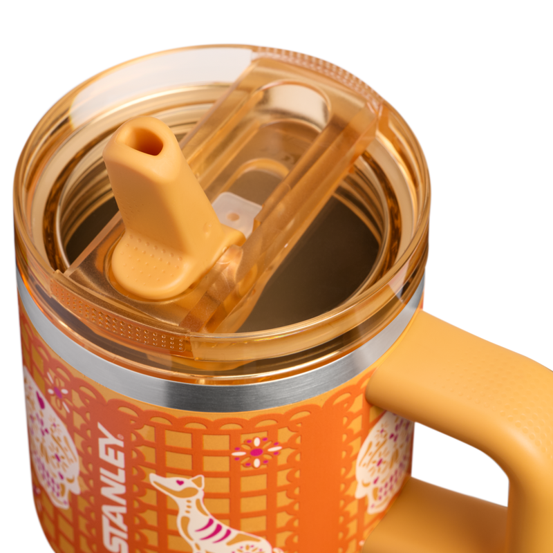 Stanley 1913 The Quencher® ProTour Flip Straw Tumbler 20 OZ in Marigold Papel Picado | Lid Detailed View