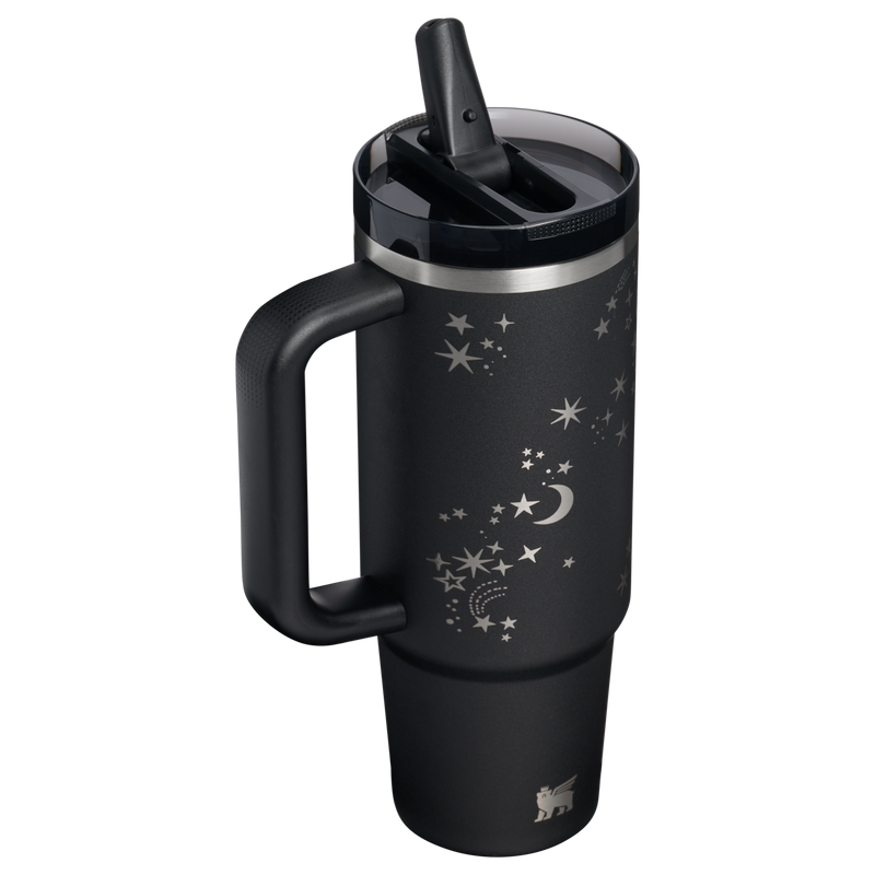 Stanley 1913 Halloween Quencher® ProTour Flip Straw Tumbler 30 OZ in Black Stardust | Back View