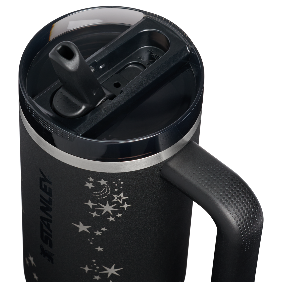 Stanley 1913 Halloween Quencher® ProTour Flip Straw Tumbler 30 OZ in Black Stardust | Lid Detailed View