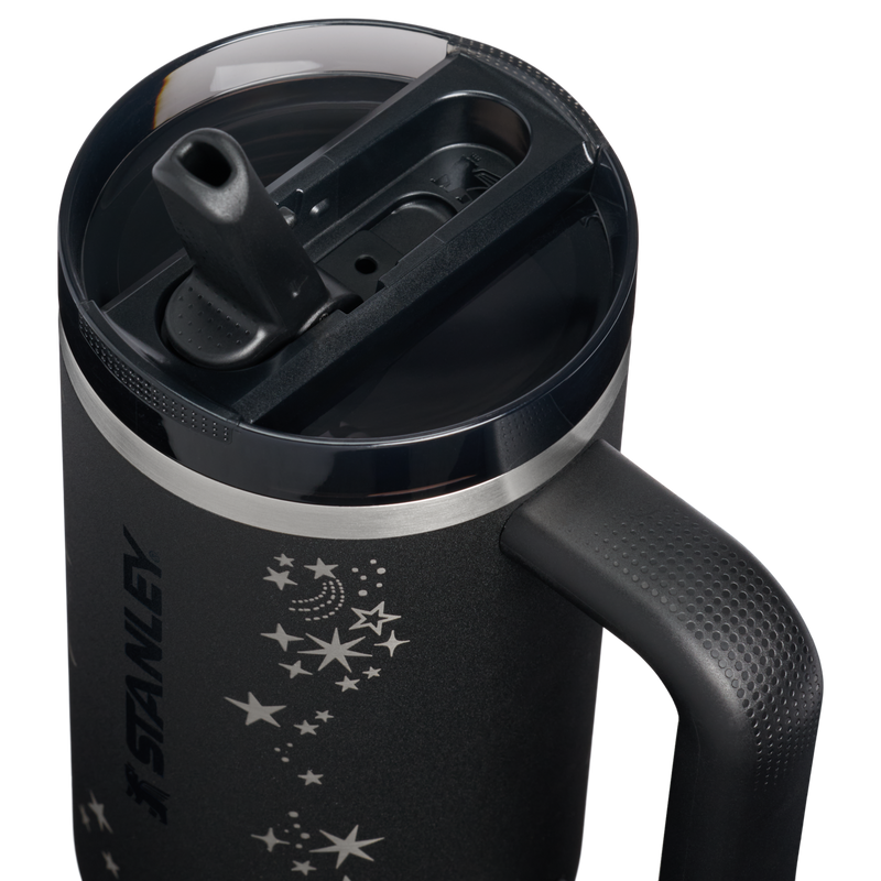 Stanley 1913 Halloween Quencher® ProTour Flip Straw Tumbler 30 OZ in Black Stardust | Lid Detailed View