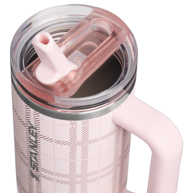 Stanley 1913 The Quencher® ProTour Flip Straw Tumbler 30 OZ in Blossom Plaid | Lid Detailed View
