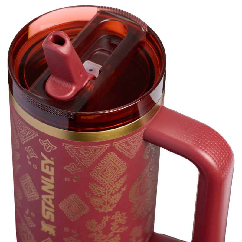Stanley 1913 Stanley 1913 x Nest Quencher® ProTour Flip Straw Tumbler 30 OZ in Deepa Rose | Lid Detailed View