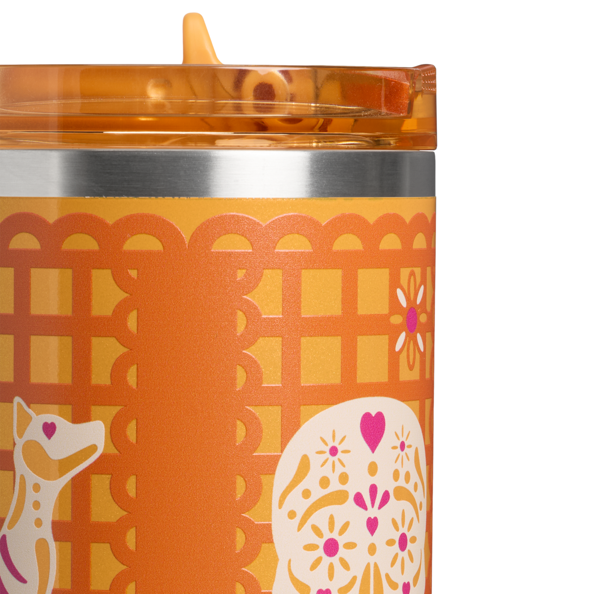 Stanley 1913 The Quencher® ProTour Flip Straw Tumbler 30 OZ in Marigold Papel Picado | Detailed View