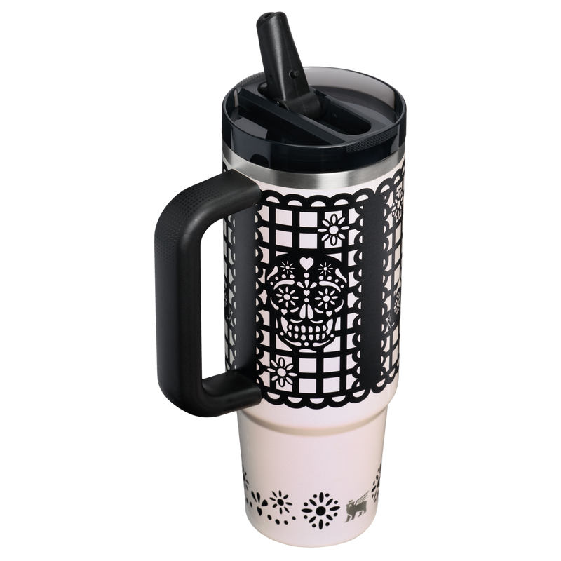 Stanley 1913 The Quencher® ProTour Flip Straw Tumbler 30 OZ in Salt Papel Picado | Back View
