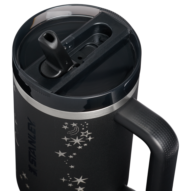 Stanley 1913 Halloween Quencher® ProTour Flip Straw Tumbler 40 OZ in Black Stardust | Lid Detailed View