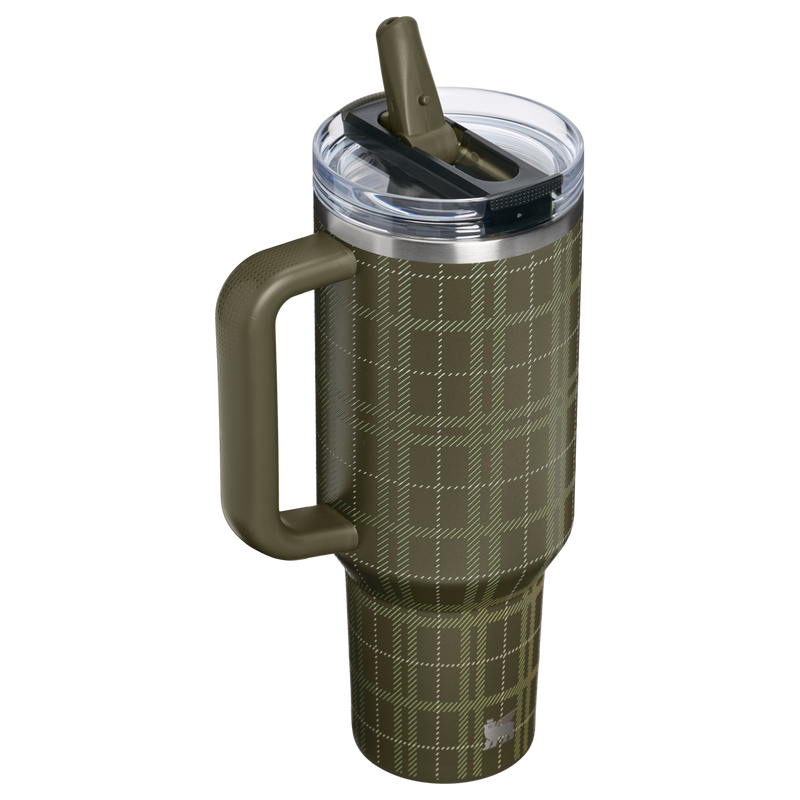 Stanley 1913 The Quencher® ProTour Flip Straw Tumbler 40 OZ in Peat Moss Plaid | Back View