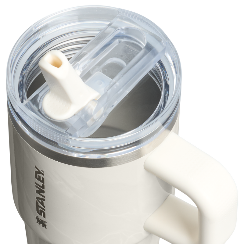 Stanley 1913 The Quencher ProTour Flip Straw Tumbler 20 OZ in Calcite Calacatta | Lid Detailed View