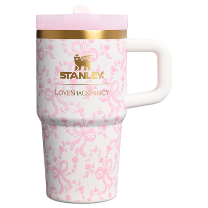 Stanley 1913 Stanley 1913 x LoveShackFancy Holiday Quencher® ProTour Flip Straw Tumbler 20 OZ in Coquette Bow Chantilly | Front View