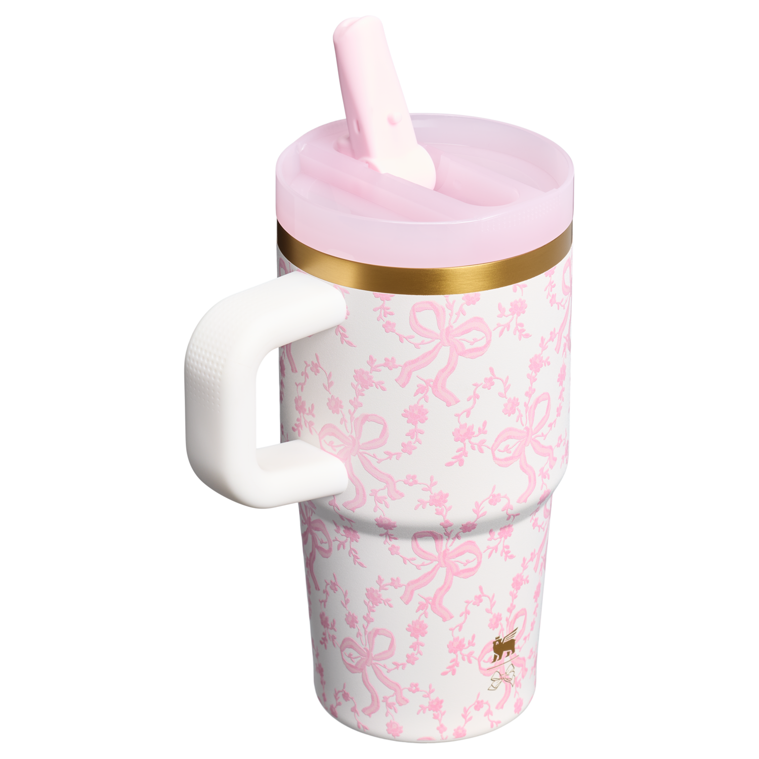 Stanley 1913 Stanley 1913 x LoveShackFancy Holiday Quencher® ProTour Flip Straw Tumbler 20 OZ in Coquette Bow Chantilly | View 2
