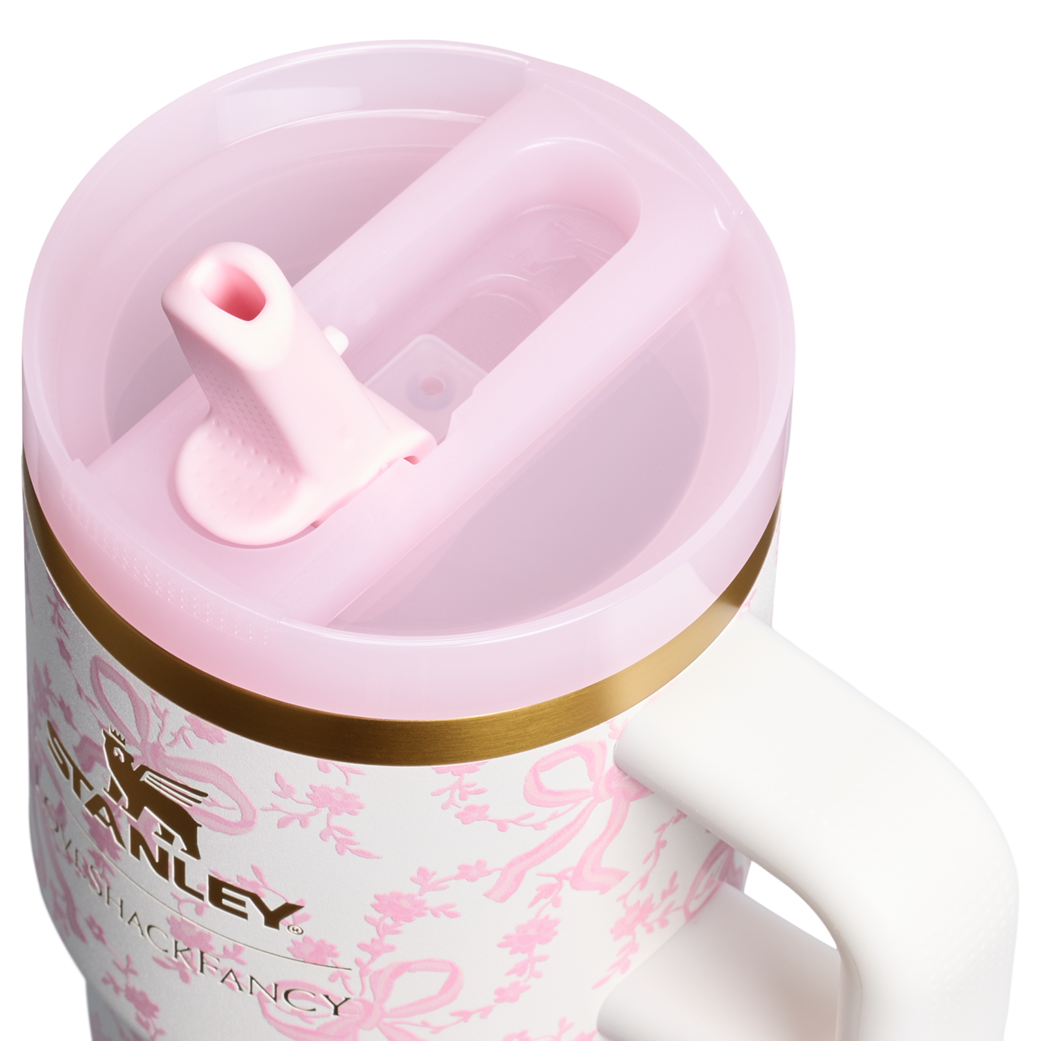 Stanley 1913 Stanley 1913 x LoveShackFancy Holiday Quencher® ProTour Flip Straw Tumbler 20 OZ in Coquette Bow Chantilly | View 3