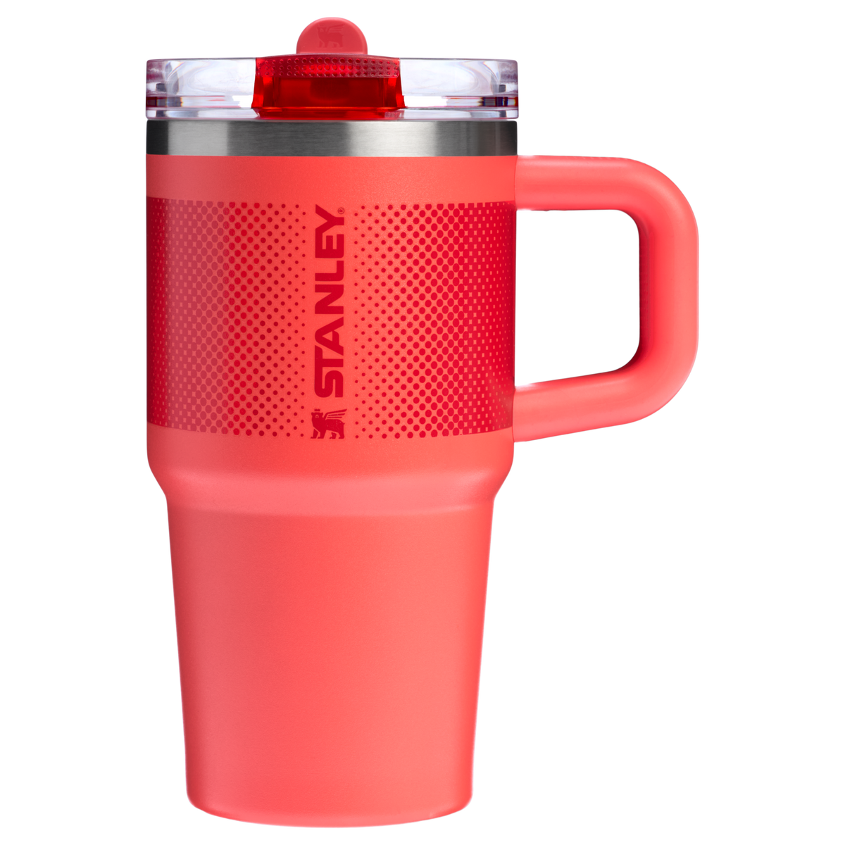 Stanley 1913 The Quencher ProTour Flip Straw Tumbler 20 OZ in Hot Coral Fade | Front View