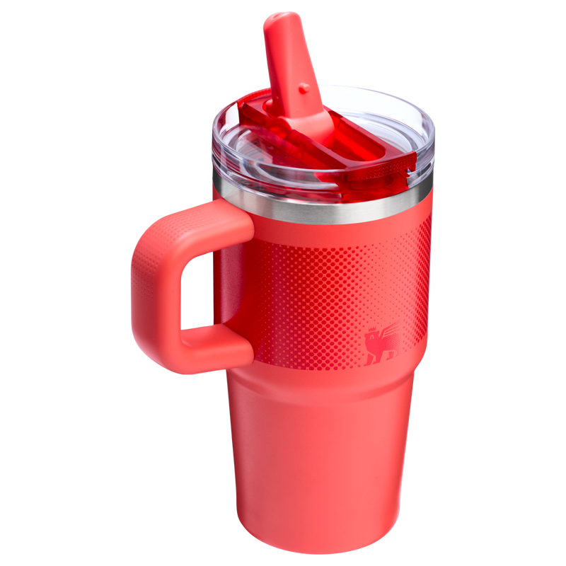 Stanley 1913 The Quencher ProTour Flip Straw Tumbler 20 OZ in Hot Coral Fade | Back View