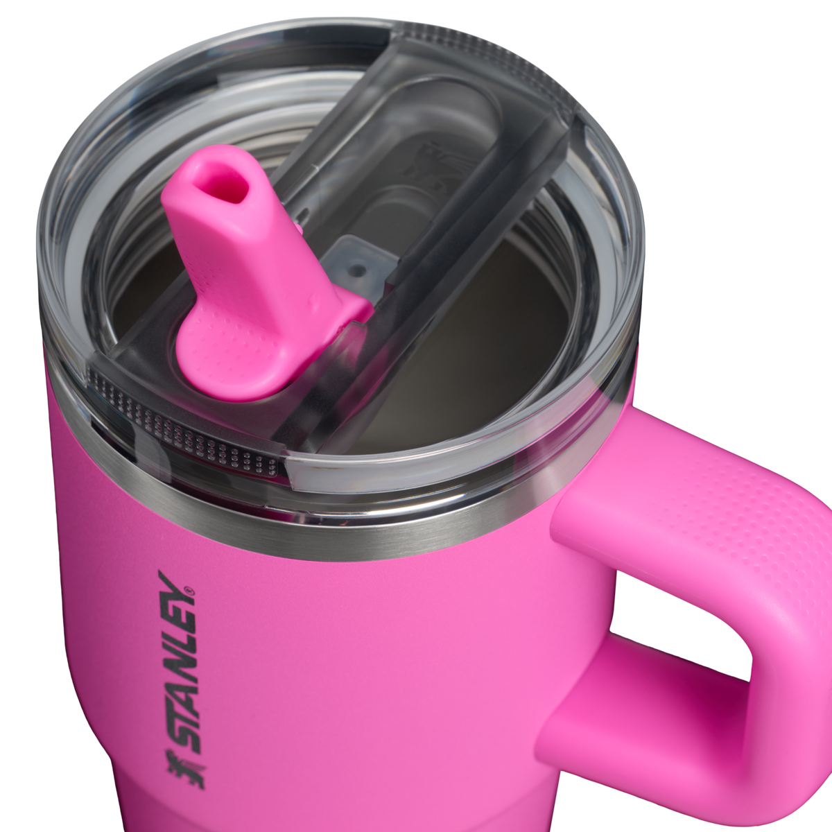 Stanley 1913 The Quencher ProTour Flip Straw Tumbler 20 OZ in Hot Pink | Lid Detailed View