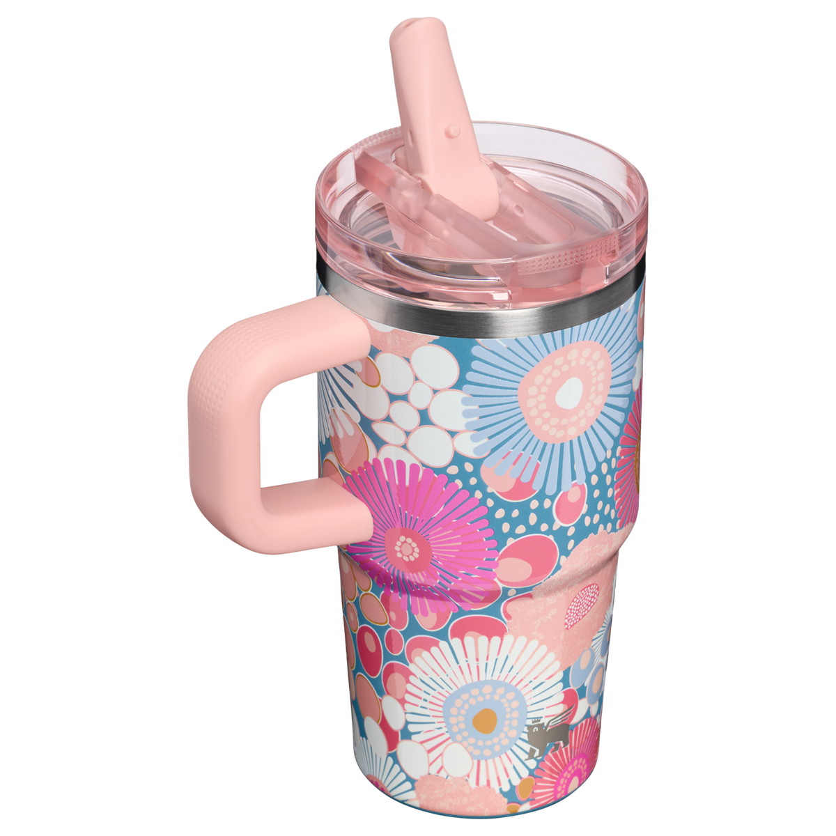 Stanley 1913 The Quencher ProTour Flip Straw Tumbler 20 OZ in Sorbet Wildflower | Back View