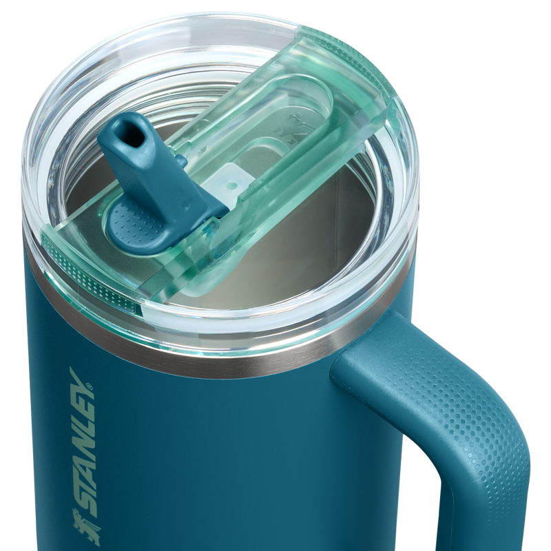 Stanley 1913 The Quencher ProTour Flip Straw Tumbler 30 OZ in Coastal Teal | Lid Detailed View